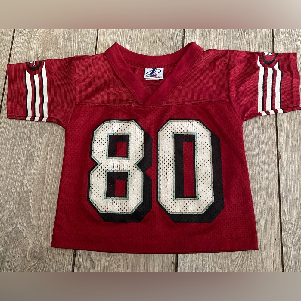 Vintage Jerry Rice #80 San Francisco 49ers NFL Logo Athletic Jersey Toddler 2T